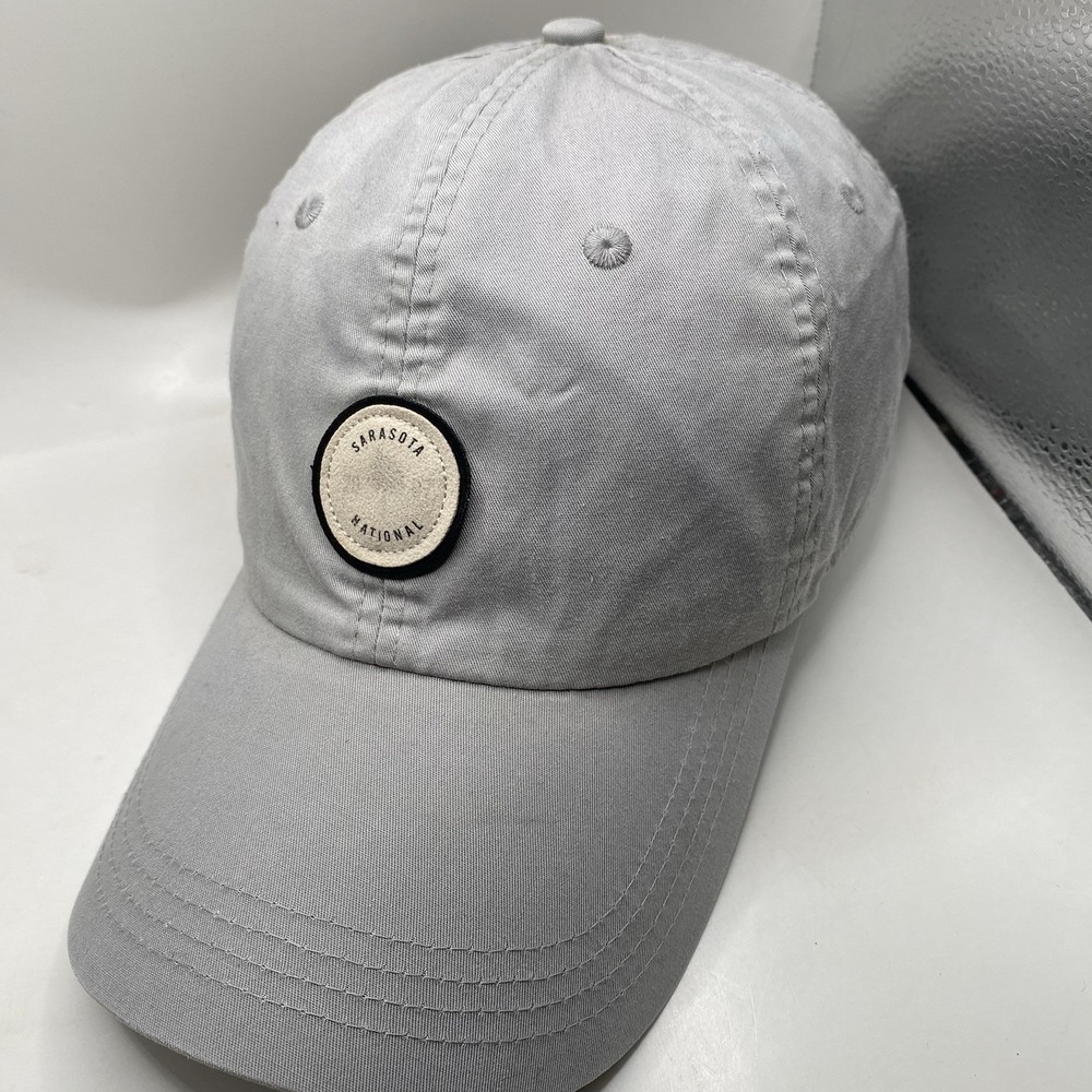 Sarasota National Golf Club Hat Strapback Adjustable Tan Slouch Cleaned SEE PICS
